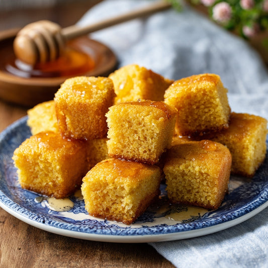 Honey-Soaked Cornbread Bites